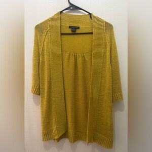 NWOT August Silk Golden Yellow Cardigan Sweater